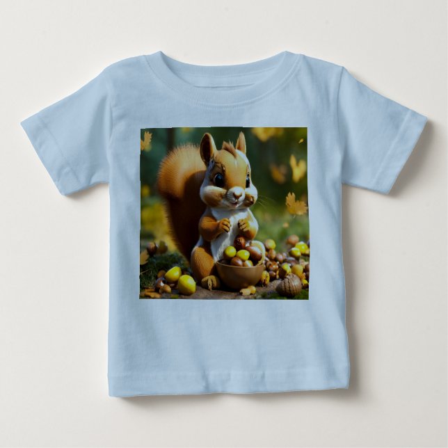 Niedliche Eichhörnchenausgabe Baby T-shirt (Vorderseite)