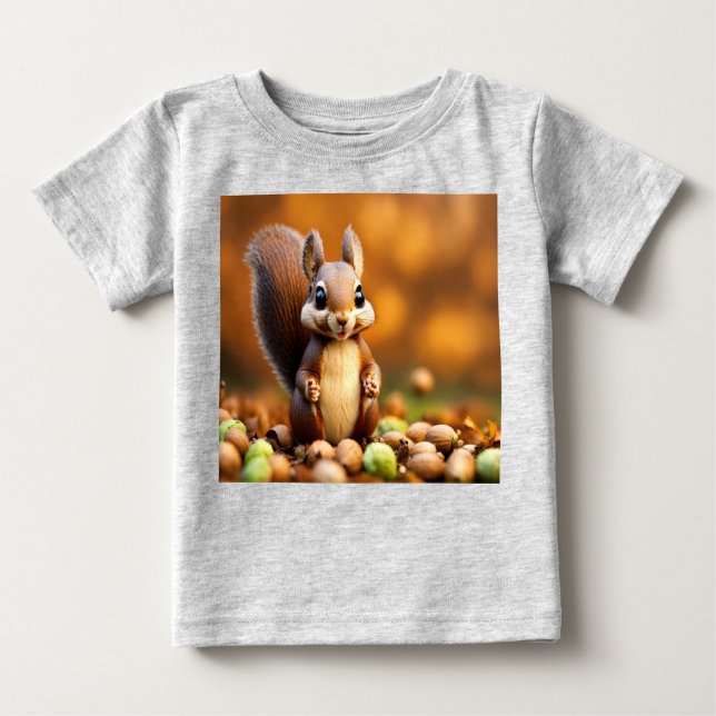 Niedliche Eichhörnchenausgabe Baby T-shirt (Vorderseite)