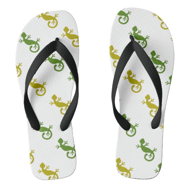 Niedliche Eidechsen Flip Flops (Fußbett)