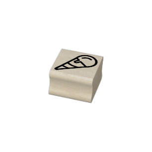 Niedliche Einfache Eiscreme-Kone-Illustration Mini Gummistempel