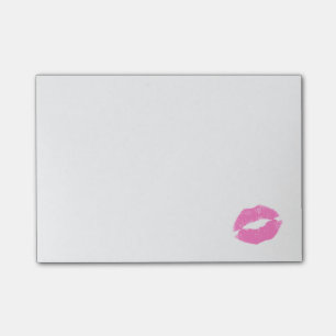 Niedliche Einfache Pink Kiss Post-it Klebezettel