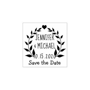 Niedliche einfache Save the Date Gummistempel