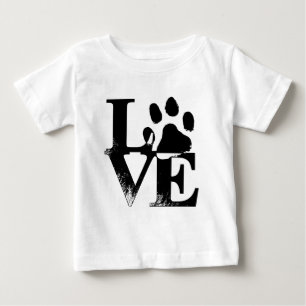 Niedliche Einfache Schwarz-weiße Liebe Baby T-shirt