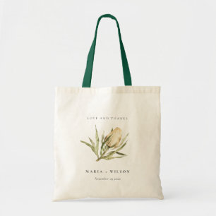 Niedliche einheimische Banksia Watercolor Floral W Tragetasche