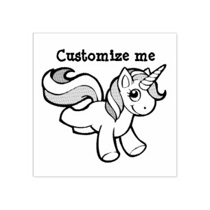 Niedliche Einhorn-Briefmarke Gummistempel