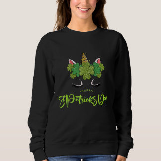 Niedliche Einhorn Face St Patricks Days 2022 für M Sweatshirt