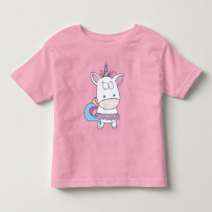 Niedliche Einhorn-individuelle Name-Kinderkleidung Kleinkind T-shirt