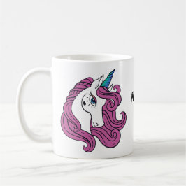 Niedliche Einhorn-individuelle Name-Tasse Kaffeetasse