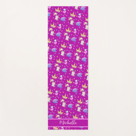 Niedliche Einhorn-Regenbogenkinder stilvoll Geburt Yogamatte