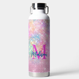 niedliche Einhorn-Rosa-Imitat Glitzer Kristall Mon Trinkflasche