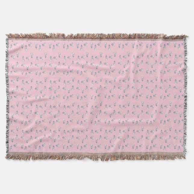 Niedliche Einhörner auf rosa Decke (Vorderseite)