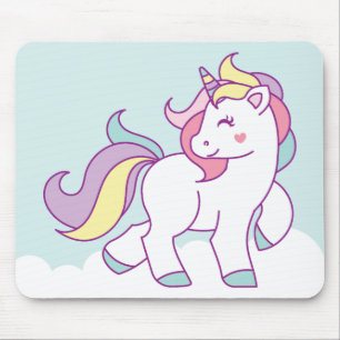 Niedliche Einhornfarbe Personalisiert Mousepad