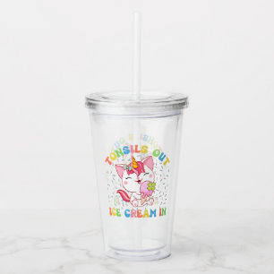 Niedliche Einhornkatze mit Eiscreme   Funny Pub Acryltrinkbecher