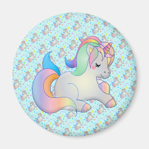 Niedliche Einicorn-Regenbogenpony Magnet