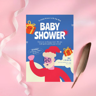 Niedliche Einladung der Kinderdusche Santa Claus