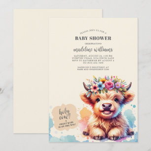 Niedliche Einladung für eine Babydusche aus dem Ho
