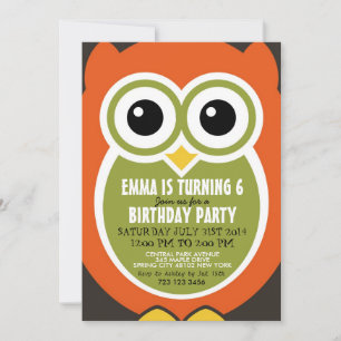 Niedliche Einladung von Vögeln zum Geburtstag von