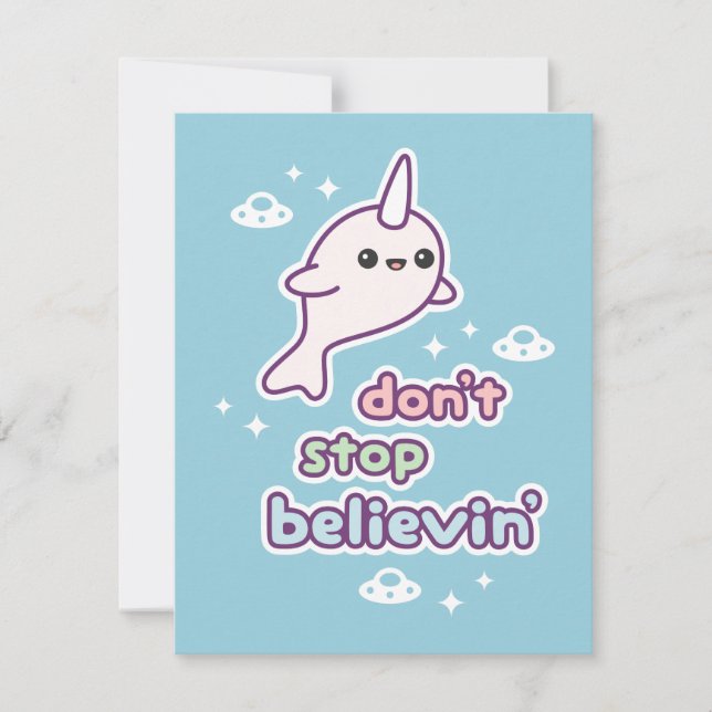 Niedliche Einladungen der Narwhal Geburtstagsparte (Vorderseite)