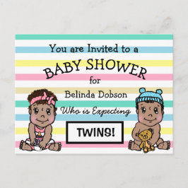 Niedliche Einladungen für Twins Baby Dusche