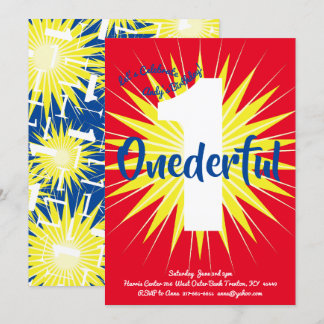 Niedliche Einladungen zum Super Hero 1. Geburtstag