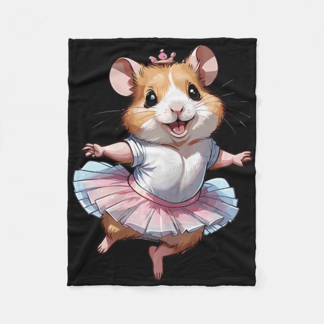 Niedliche Einzigartige und moderne Hamsterballett  Fleecedecke (Vorderseite)