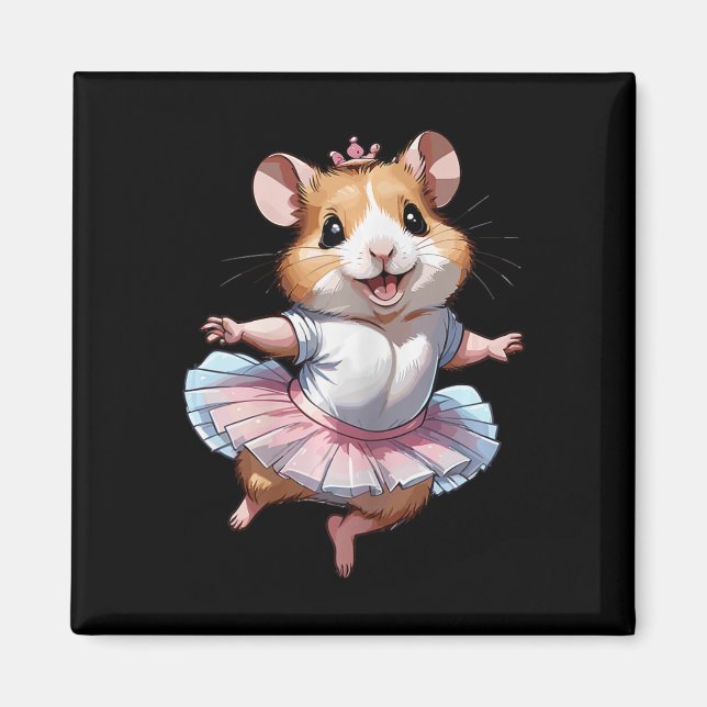 Niedliche Einzigartige und moderne Hamsterballett  Magnet (Vorne)