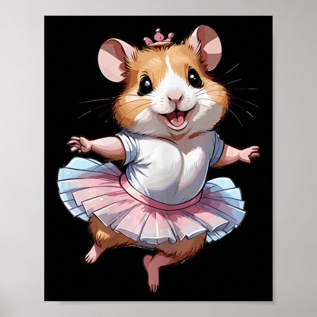 Niedliche Einzigartige und moderne Hamsterballett  Poster (Vorne)