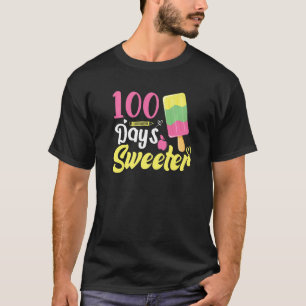 Niedliche Eiscreme 100 Schultag Lehrerin Boy Girl T-Shirt