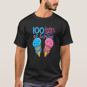 Niedliche Eiscreme 100 süße Schulmädchen T-Shirt