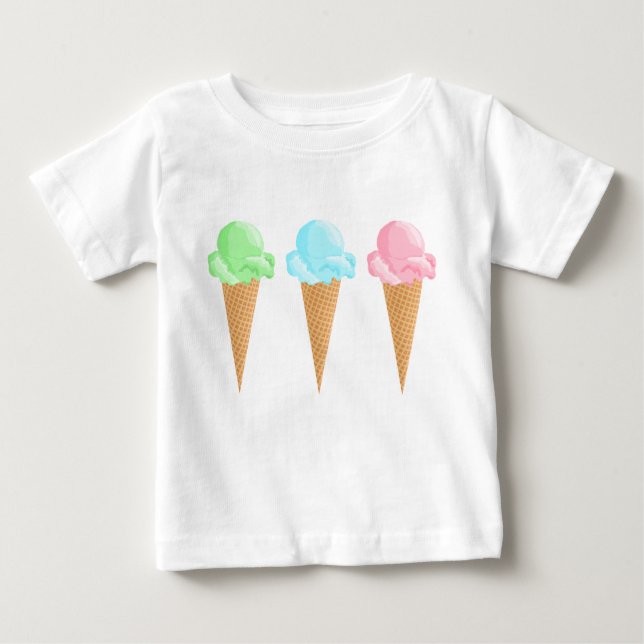 Niedliche Eiscreme Baby T-shirt (Vorderseite)