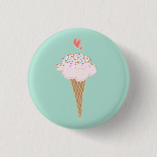Niedliche Eiscreme Button