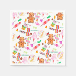 Niedliche Eiscreme Candy Donut Candyland Kindergeb Serviette