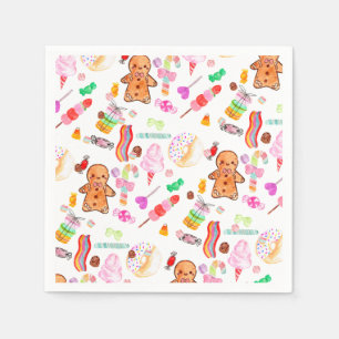 Niedliche Eiscreme Candy Donut Candyland Kindergeb Serviette