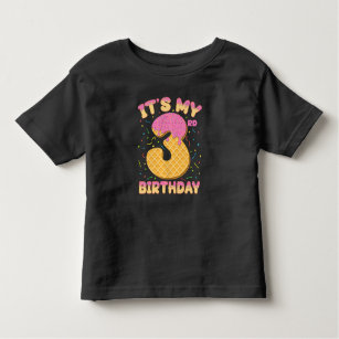 Niedliche Eiscreme Es ist mein 3. Geburtstag 3 Jah Kleinkind T-shirt