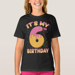 Niedliche Eiscreme Es ist mein 6. Geburtstag 6 Jah T-Shirt