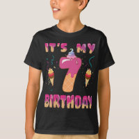 Niedliche Eiscreme Es ist mein 7. Geburtstag Sweet