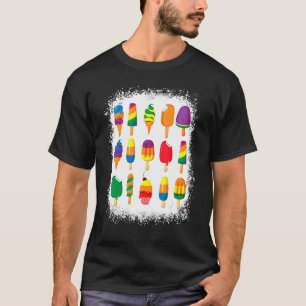 Niedliche Eiscreme Regenbogenflagge Gay Lesbian Pr T-Shirt