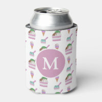 Niedliche Eiscreme Sommermuster Monogramm