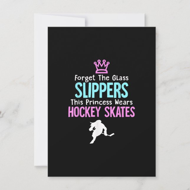 Niedliche Eishockey-Girls - Frauenquote Einladung (Vorderseite)
