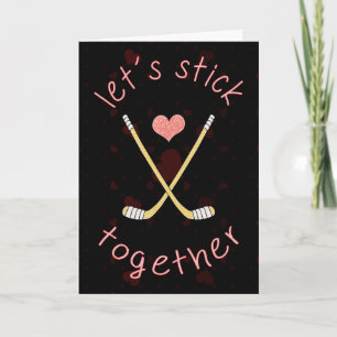 Niedliche Eishockey-Valentinstag-Karte Feiertagskarte