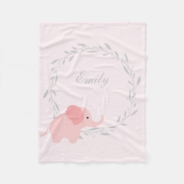 Niedliche Elefant-Fleece-Decke Fleecedecke (Vorderseite)