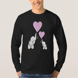 Niedliche Elefanten Heart Ballon Kleinkind Neugebo T-Shirt