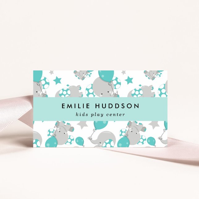 Niedliche Elefanten, Kinderspielzentrum, Aktivität Visitenkarte (Von Creator hochgeladen)