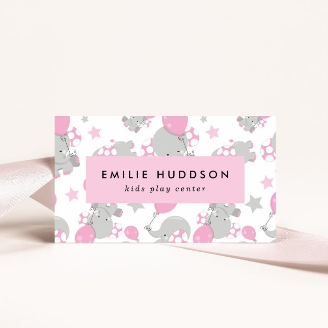 Niedliche Elefanten, Kinderspielzentrum, Aktivität Visitenkarte (Von Creator hochgeladen)