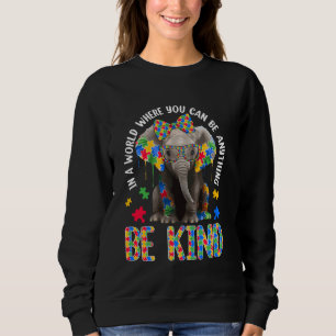 Niedliche Elefanten und Puzzle-Stücke Autismus-Pro Sweatshirt