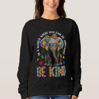 Niedliche Elefanten und Puzzle-Stücke Autismus-Pro Sweatshirt