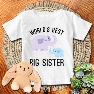 Niedliche Elefanten 🐘 weltbesten großen Schwester Baby T-shirt