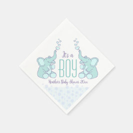 Niedliche Elefantenblaue Babydusche Serviette