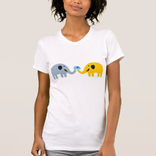 Niedliche Elefantenfamilien-T - Shirt