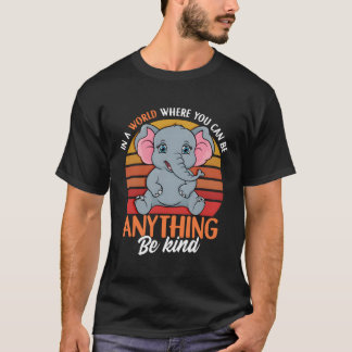 Niedliche Elefantenmädchen geben, gütig Elefanten  T-Shirt